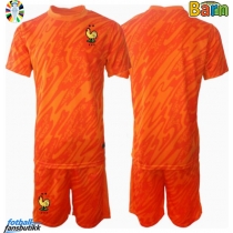 Frankrike Keeper Bortedraktsett Barn EM 2024 Kortermet (+ Korte bukser)